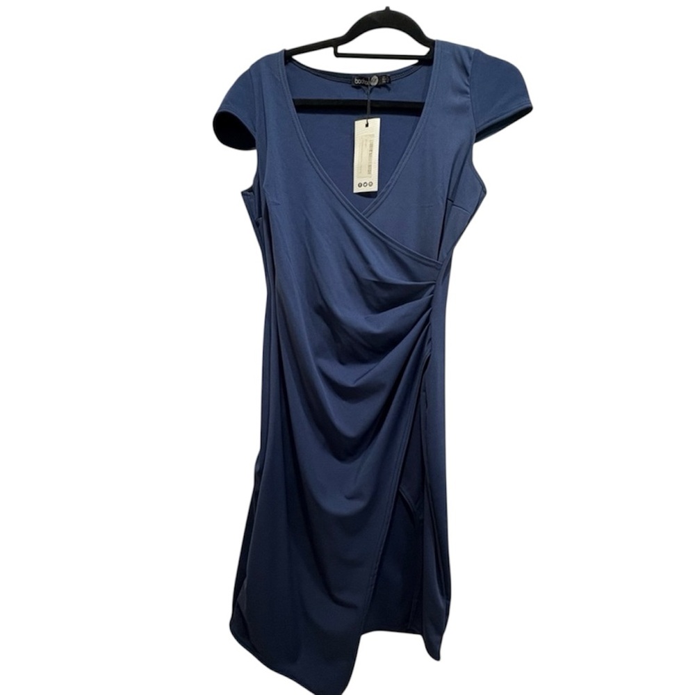 Boohoo Navy Midi Dress -Size 10